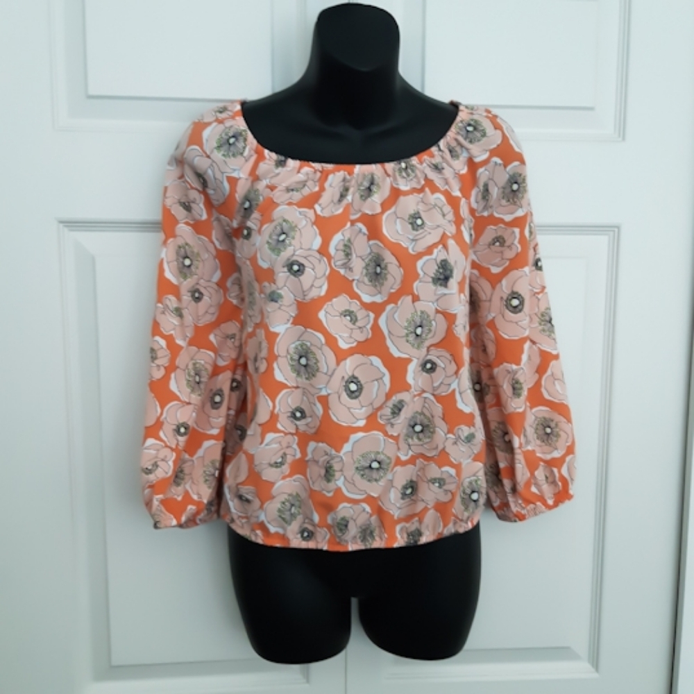 🧚‍♀️Petite!! Jones New York Floral Peasant Top